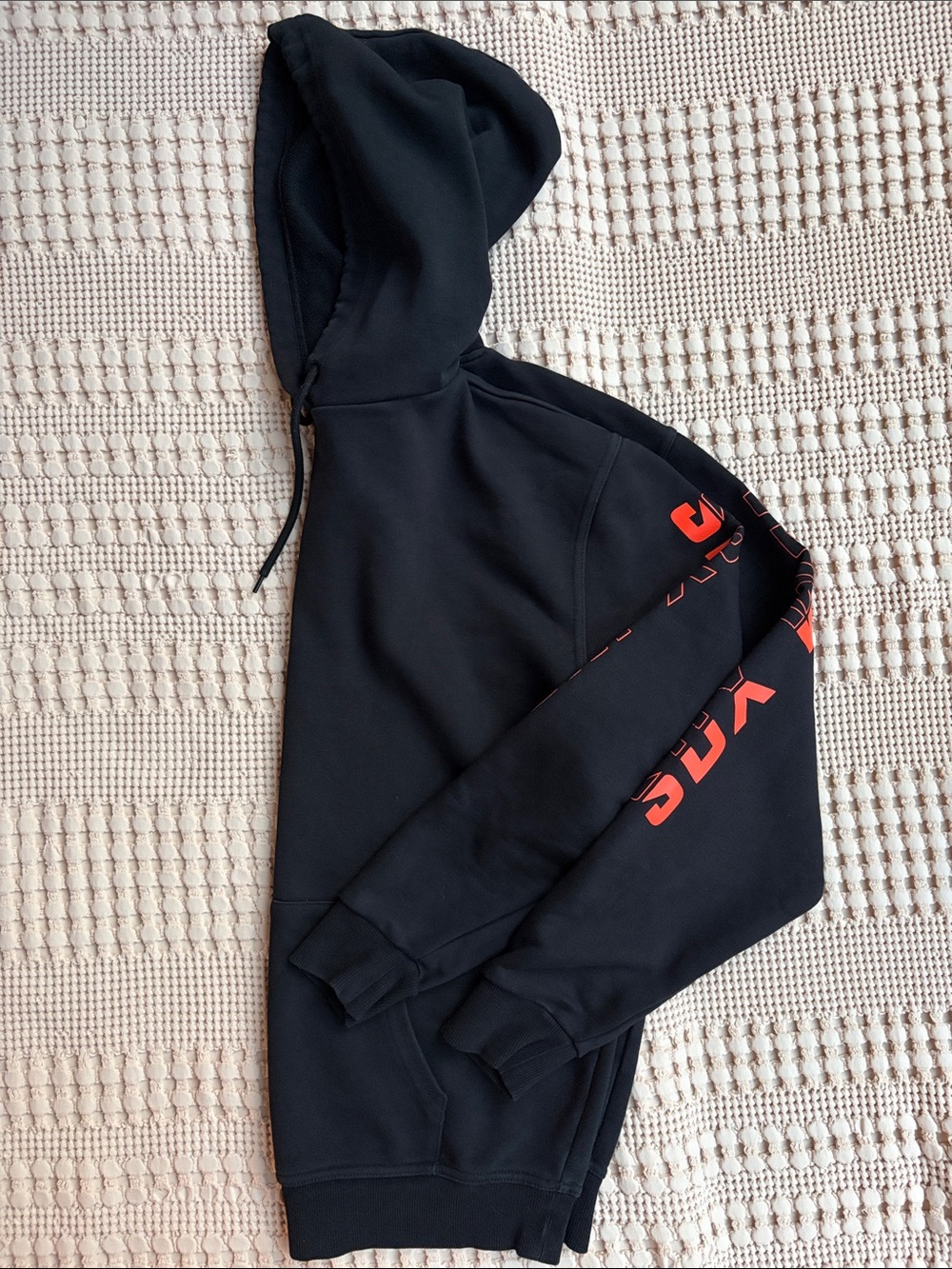 White Fox Boutique Black Hoodie with Sleeve Print size Small - Picture 5 of 5